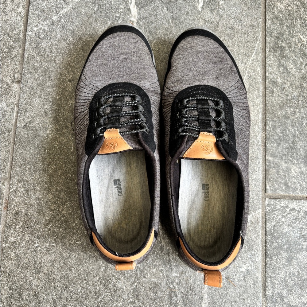 Gray and Black Loafers